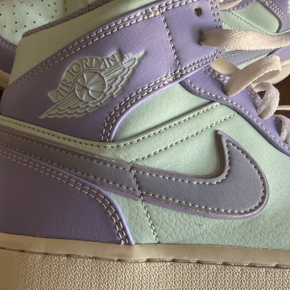 Turquoise/Lavender Air Jordans - Picture 14 of 14